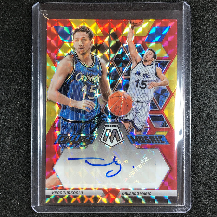2022-23 Mosaic Hedo Turkoglu Collage Choice Red And Yellow Auto No Tur