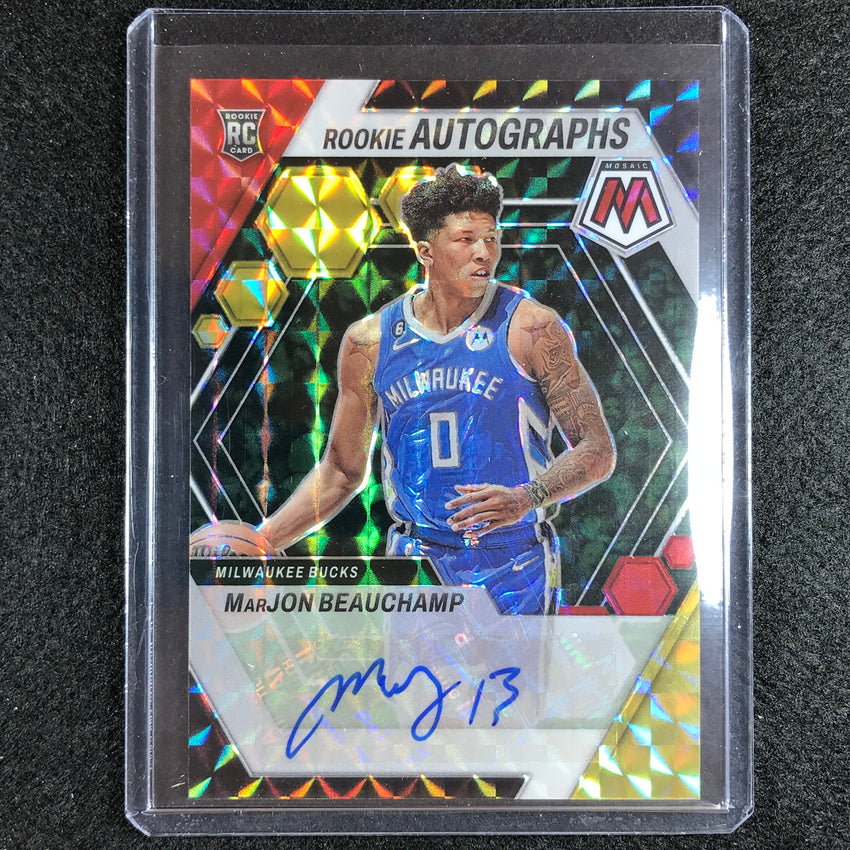 2022-23 Mosaic Marjon Beauchamp Rookie Autographs Choice Red And Yellow Auto No Bea