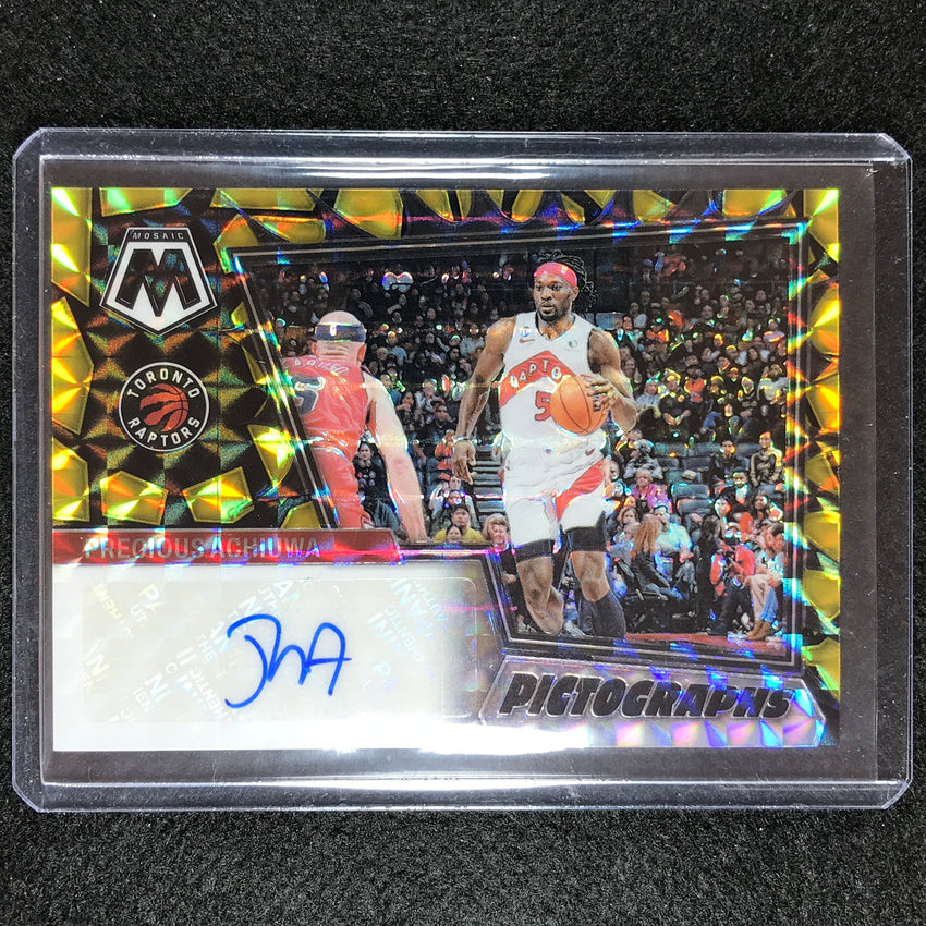 2022-23 Mosaic Precious Achiuwa Pictographs Choice Black Gold Auto 5/8