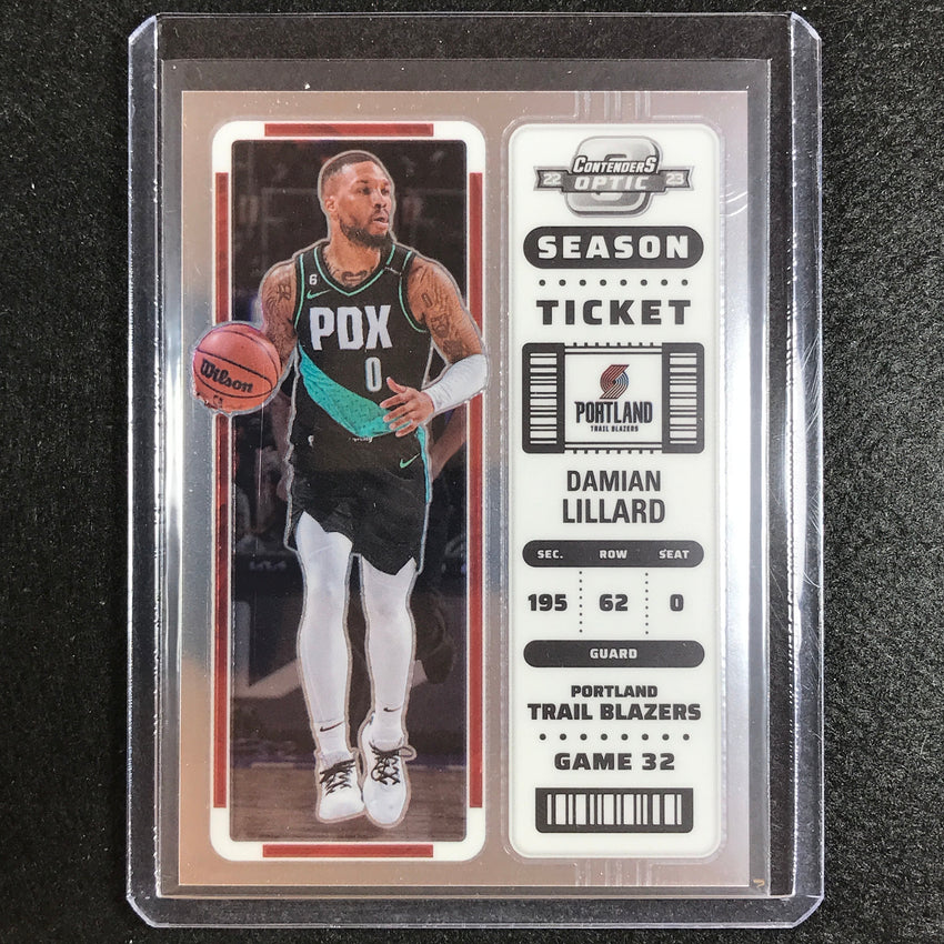 2022-23 Contenders Optic Damian Lillard Season Ticket Base No 98