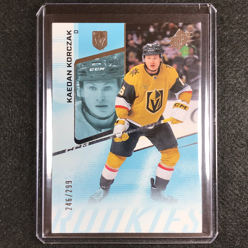 2022-23 Spx Nhl Kaedan Korczak Rookie Base 246/299