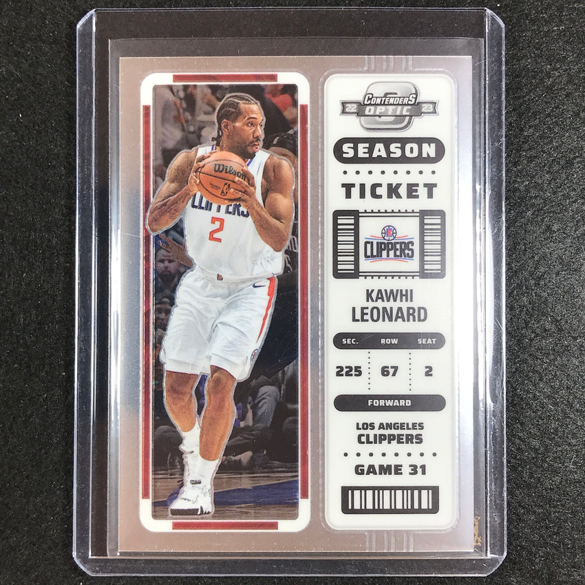 2022-23 Contenders Optic Kawhi Leonard Season Ticket Base No 100