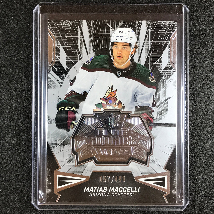2022-23 Spx Nhl Matias Maccelli Finite Rookies Silver 57/499