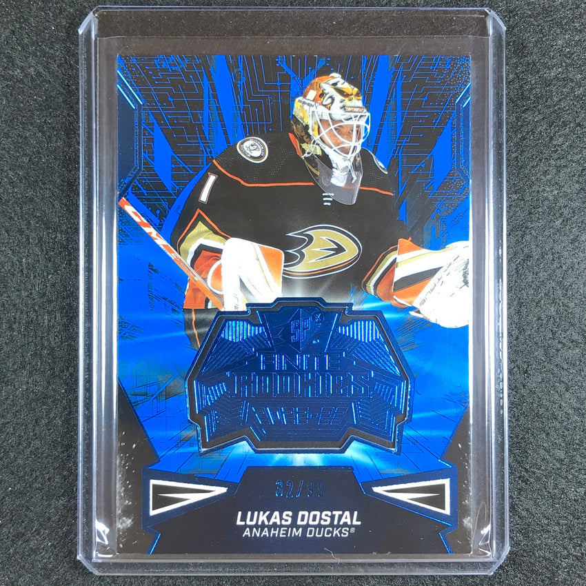 2022-23 Spx Nhl Lukas Dostal Finite Rookies Platinum 32/99