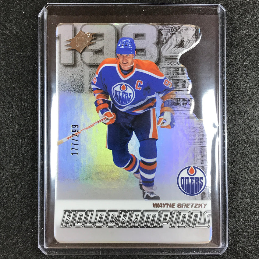 2022-23 Spx Nhl Wayne Gretzkey Holochampions Die-cut Silver 177/299