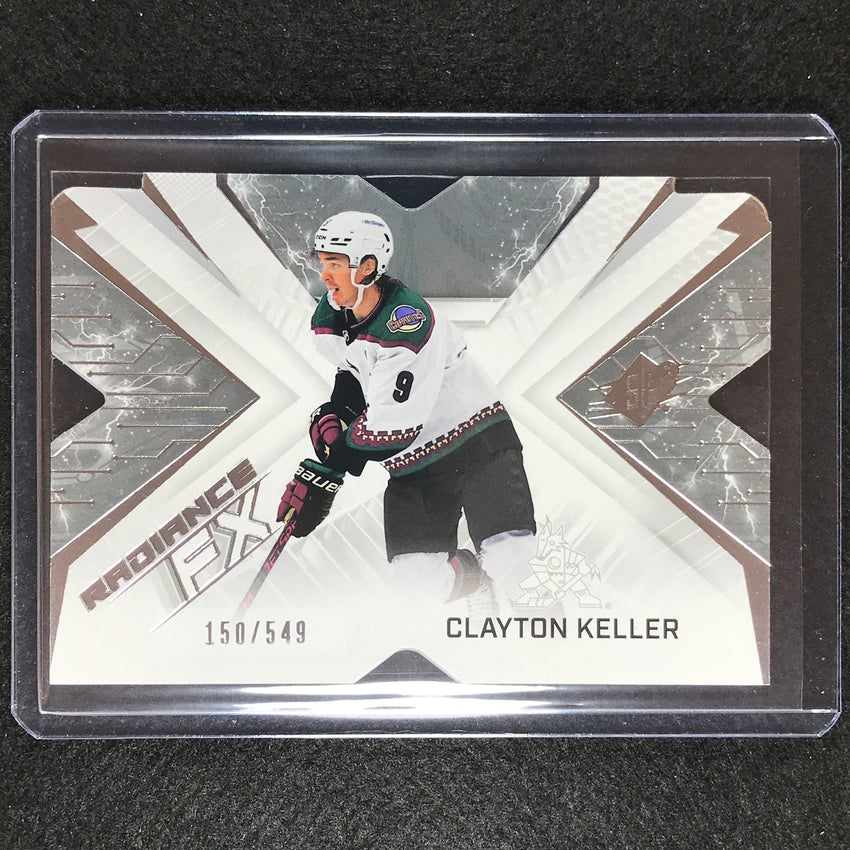 2022-23 Spx Nhl Clayton Keller Radiance Fx Veteran Silver 150/549