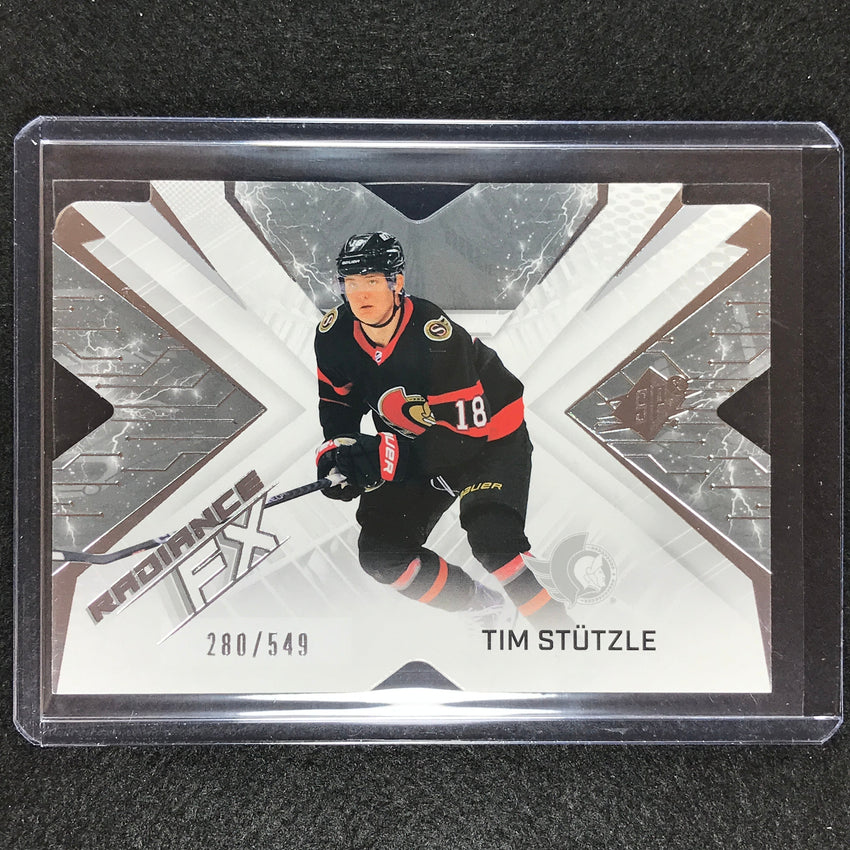 2022-23 Spx Nhl Tim Stutzle Radiance Fx Veteran Silver 280/549