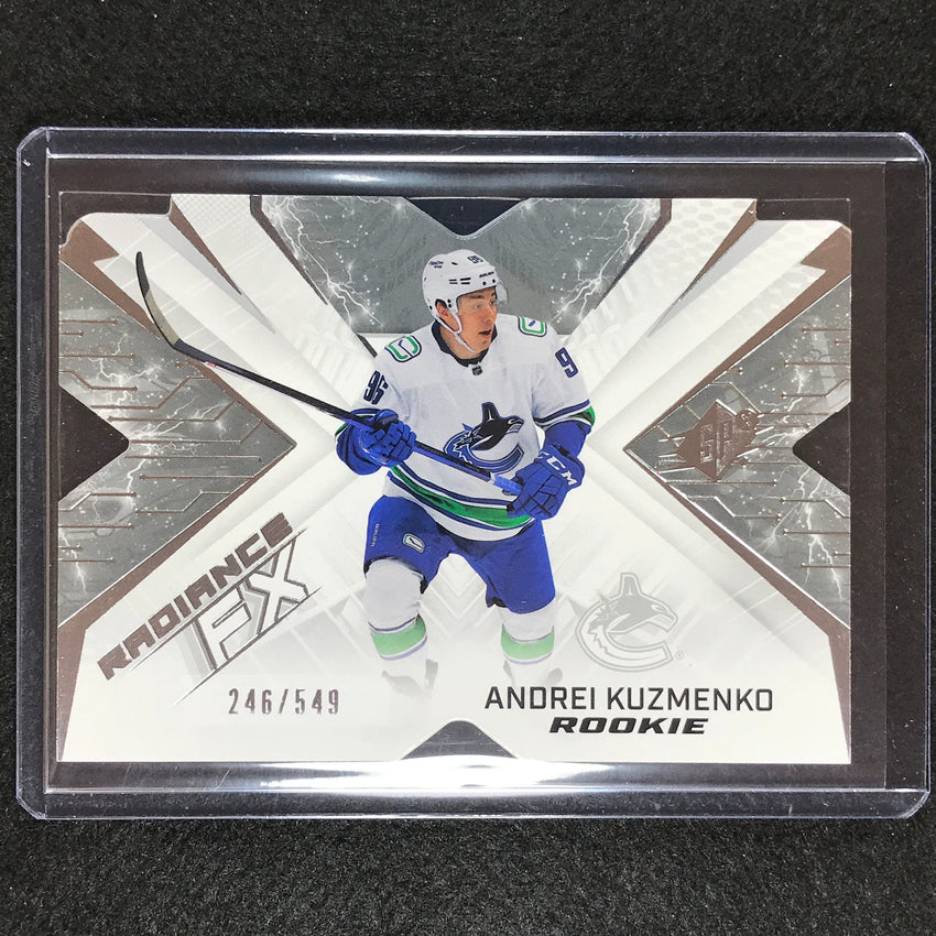 2022-23 Spx Nhl Andrei Kuzmenko Radiance Fx Rookie Silver 246/549