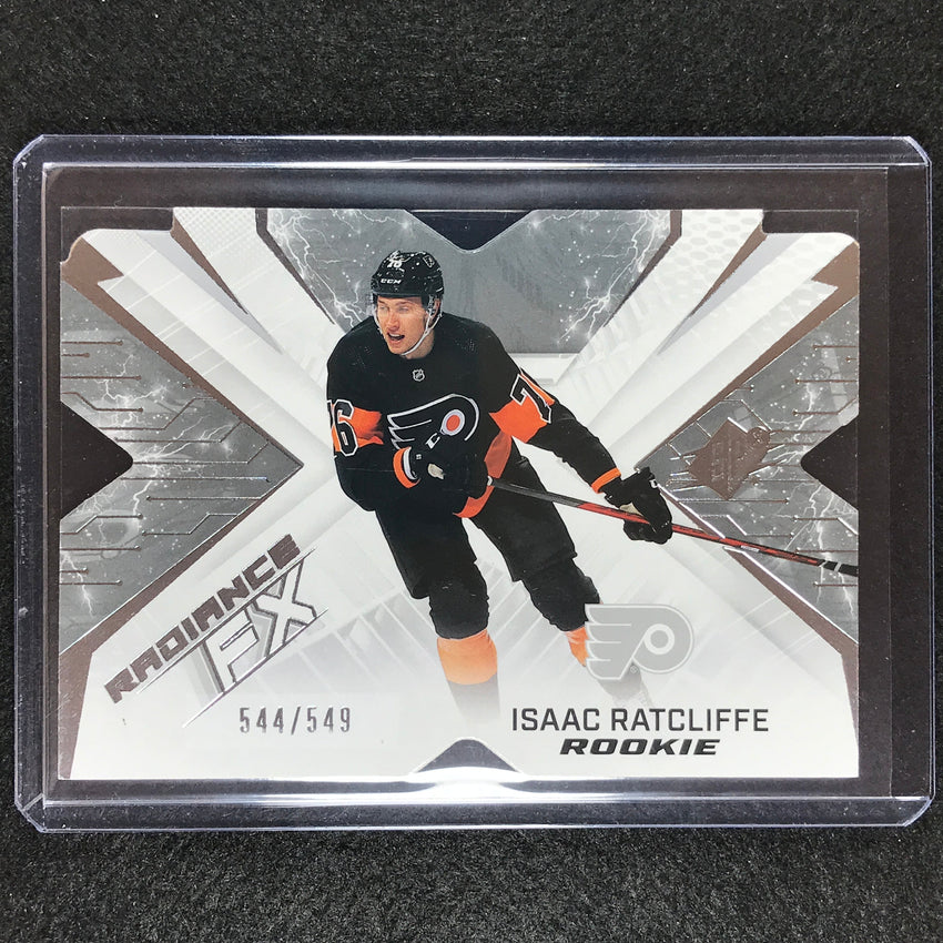2022-23 Spx Nhl Isaac Ratcliffe Radiance Fx Rookie Silver 544/549