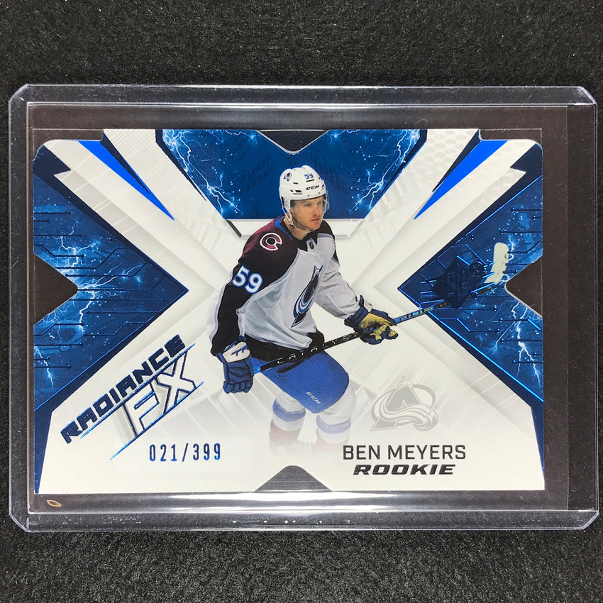 2022-23 Spx Nhl Ben Meyers Radiance Fx Rookie Blue 21/399