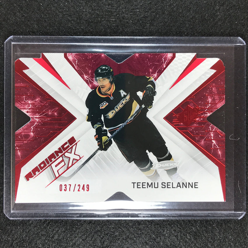 2022-23 Spx Nhl Teemu Selanne Radiance Fx Veteran Red 37/249