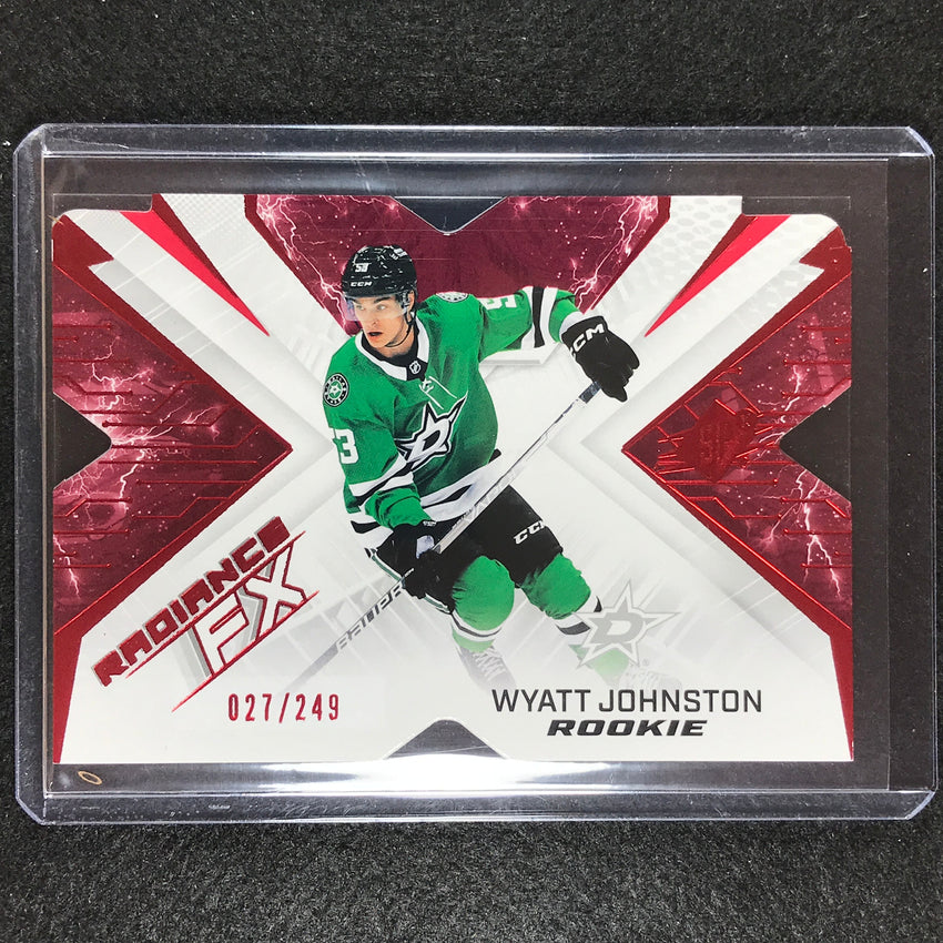 2022-23 Spx Nhl Wyatt Johnston Radiance Fx Rookie Red 27/249