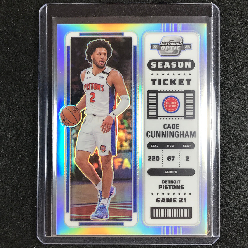 2022-23 Contenders Optic CADE CUNNINGHAM Season Ticket Silver Prizm #10