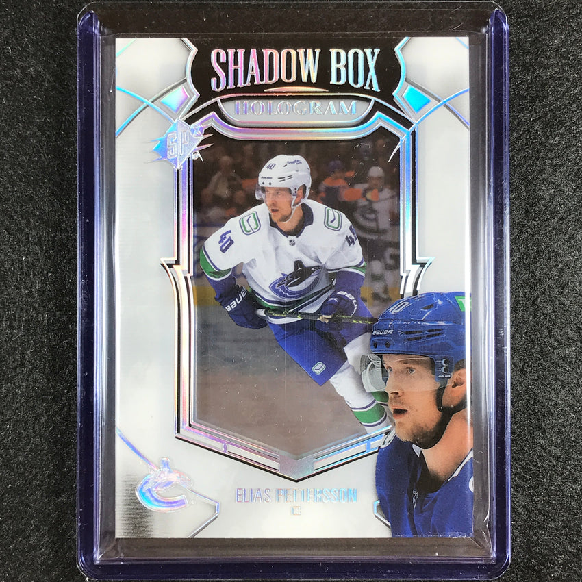 2022-23 Spx Nhl Elias Pettersson Shadow Box Hologram Veteran Sp No 13