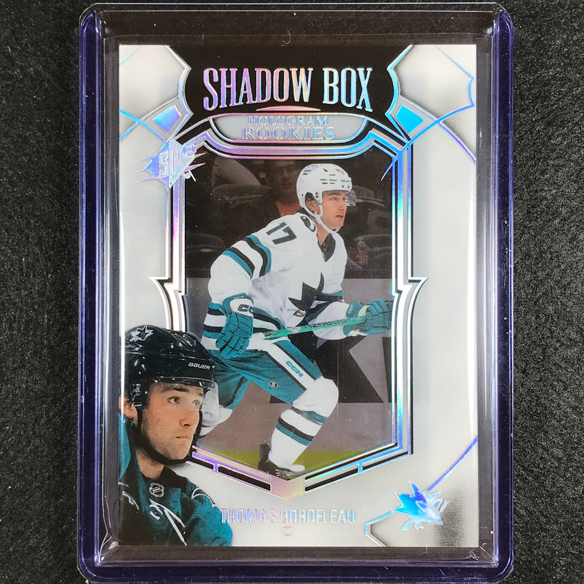 2022-23 SPx NHL THOMAS BORDELEAU Shadow Box Hologram Rookie #19
