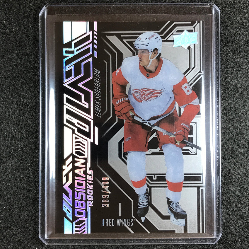 2022-23 Spx Nhl Elmer Soderblom Ud Black Obsidian Rookie Base 389/499