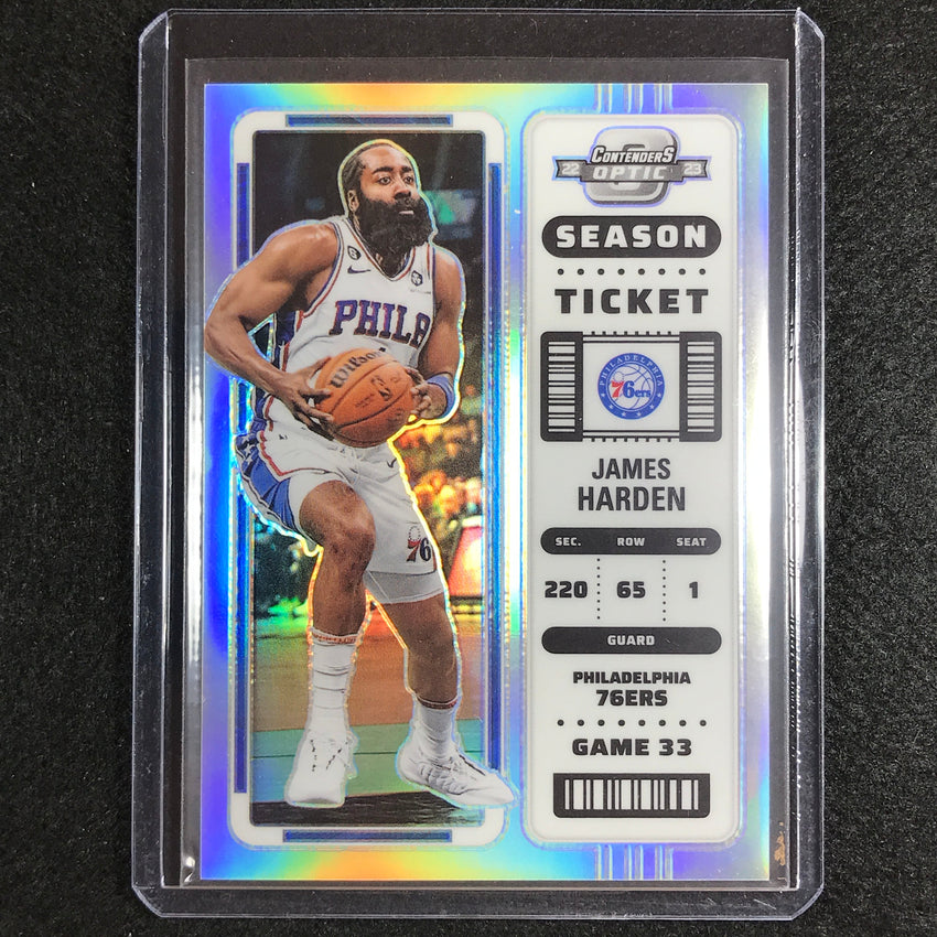 2022-23 Contenders Optic JAMES HARDEN Season Ticket Silver Prizm #11