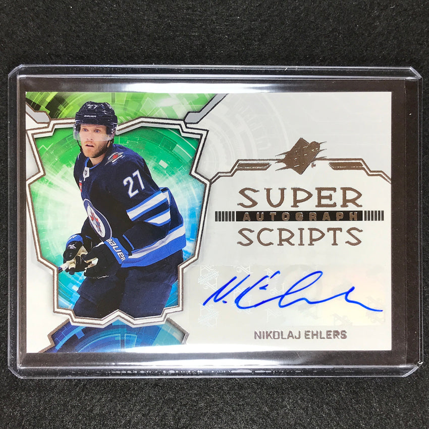 2022-23 SPx NHL NIKOLAJ EHLERS Veteran Superscripts Auto Base #NE