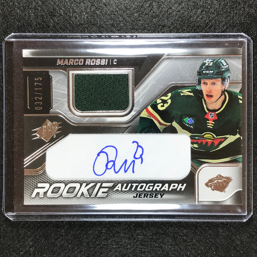 2022-23 Spx Nhl Marco Rossi Rookie Jersey Auto Base 32/175