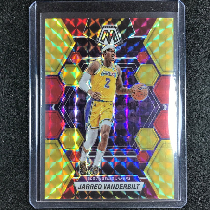 2022-23 Mosaic Jarred Vanderbilt Choice Fusion Red And Yellow 8/88 No 21