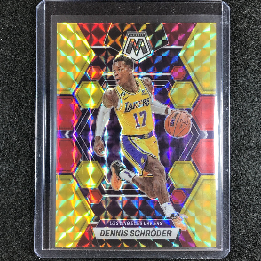 2022-23 Mosaic Dennis Schroder Choice Fusion Red And Yellow 50/88 No 23