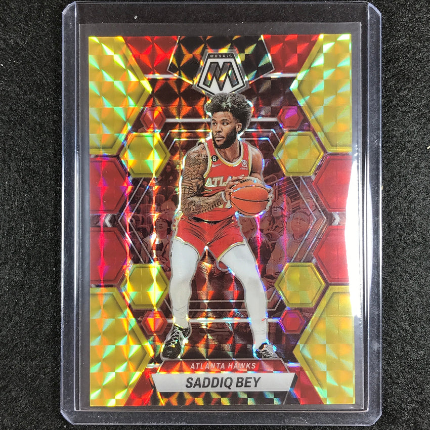 2022-23 Mosaic SADDIQ BEY Choice Fusion Red and Yellow 48/88 #25