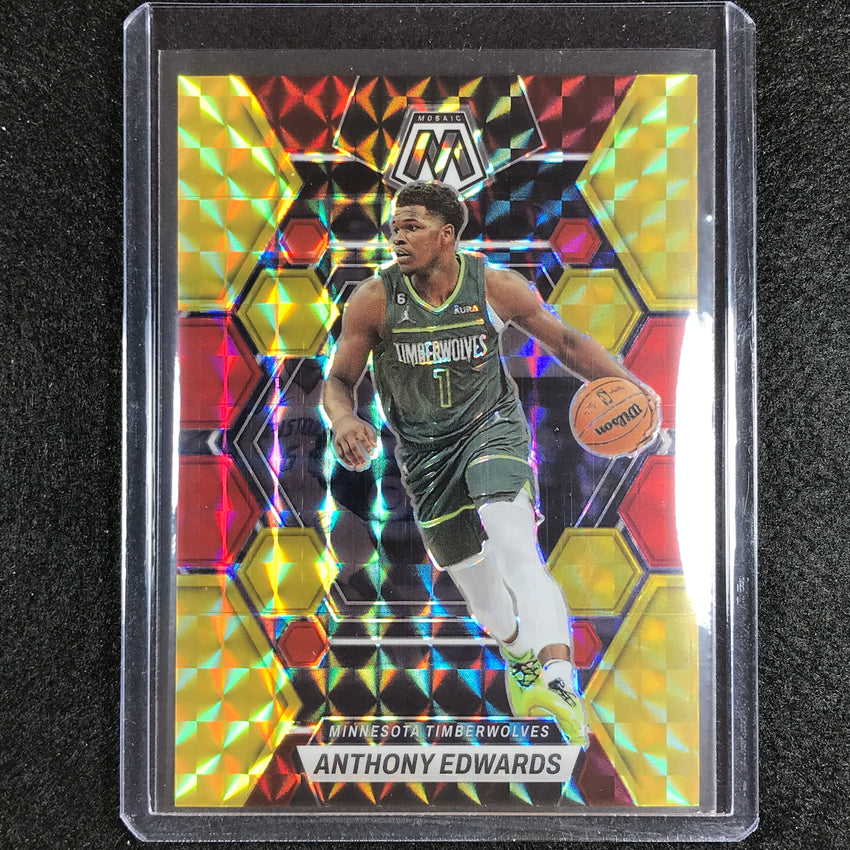 2022-23 Mosaic Anthony Edwards Choice Fusion Red And Yellow 53/88 No 26