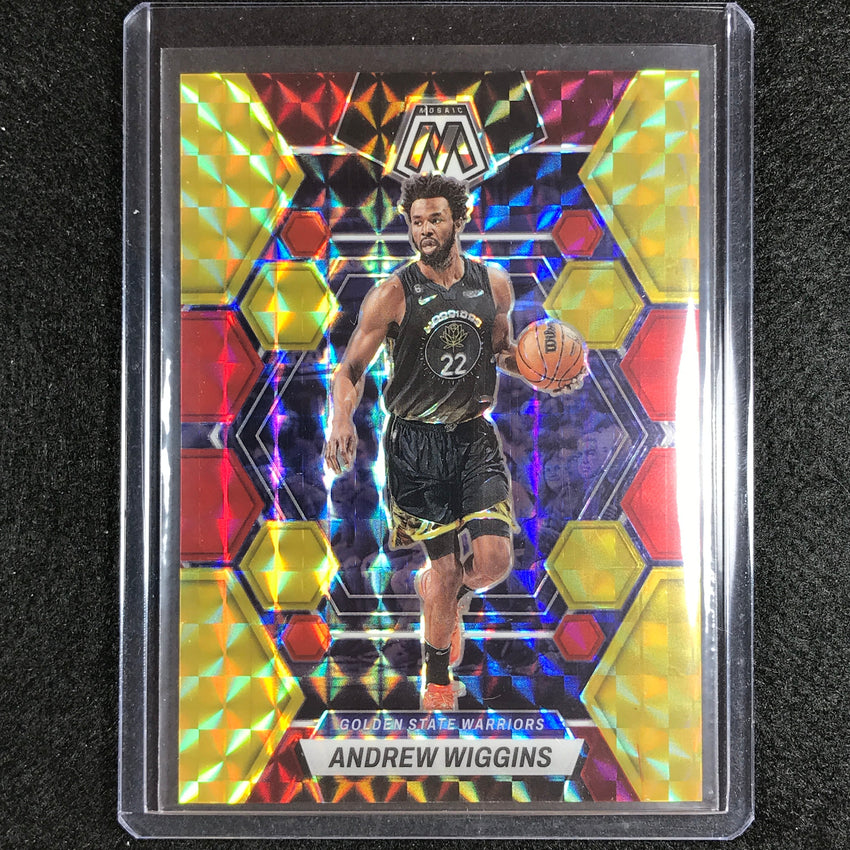 2022-23 Mosaic ANDREW WIGGINS Choice Fusion Red and Yellow 63/88 #40