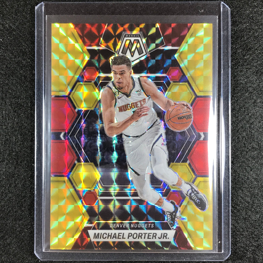2022-23 Mosaic Michael Porter Jr. Choice Fusion Red And Yellow 13/88 No 44