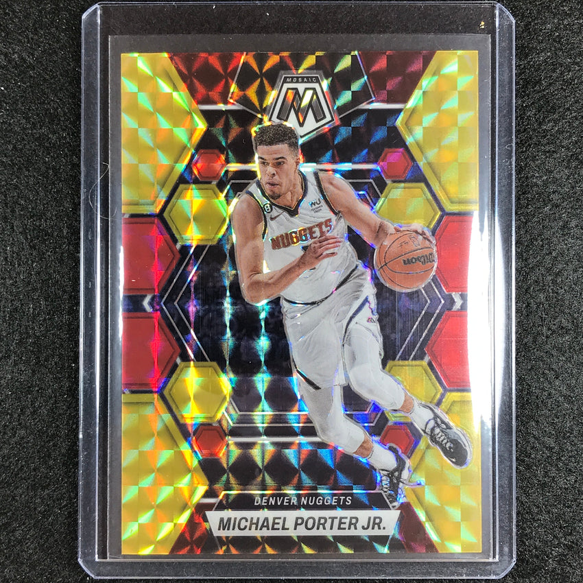 2022-23 Mosaic Michael Porter Jr. Choice Fusion Red And Yellow 23/88 No 44