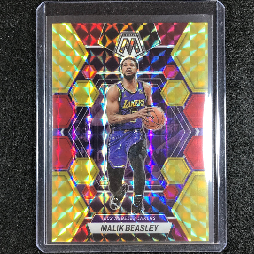 2022-23 Mosaic Malik Beasley Choice Fusion Red And Yellow 48/88 No 53