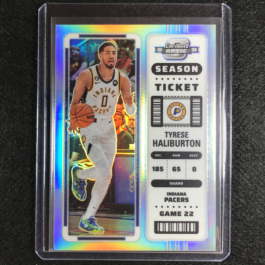 2022-23 Contenders Optic Tyrese Haliburton Season Ticket Silver Prizm No 20