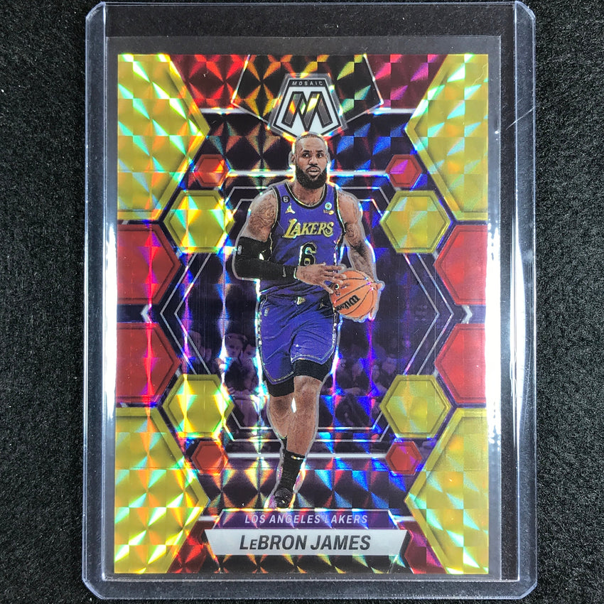 2022-23 Mosaic Lebron James Choice Fusion Red And Yellow 52/88 No 98