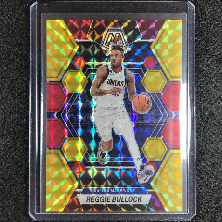 2022-23 Mosaic REGGIE BULLOCK Choice Fusion Red and Yellow 5/88 #116