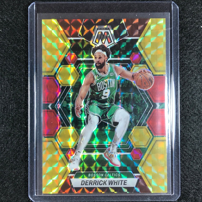 2022-23 Mosaic Derrick White Choice Fusion Red And Yellow 66/88 No 122