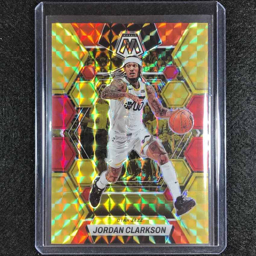 2022-23 Mosaic Jordan Clarkson Choice Fusion Red And Yellow 43/88 No 123