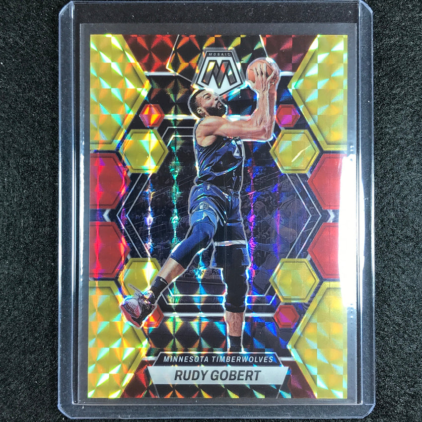 2022-23 Mosaic RUDY GOBERT Choice Fusion Red and Yellow 61/88 #138
