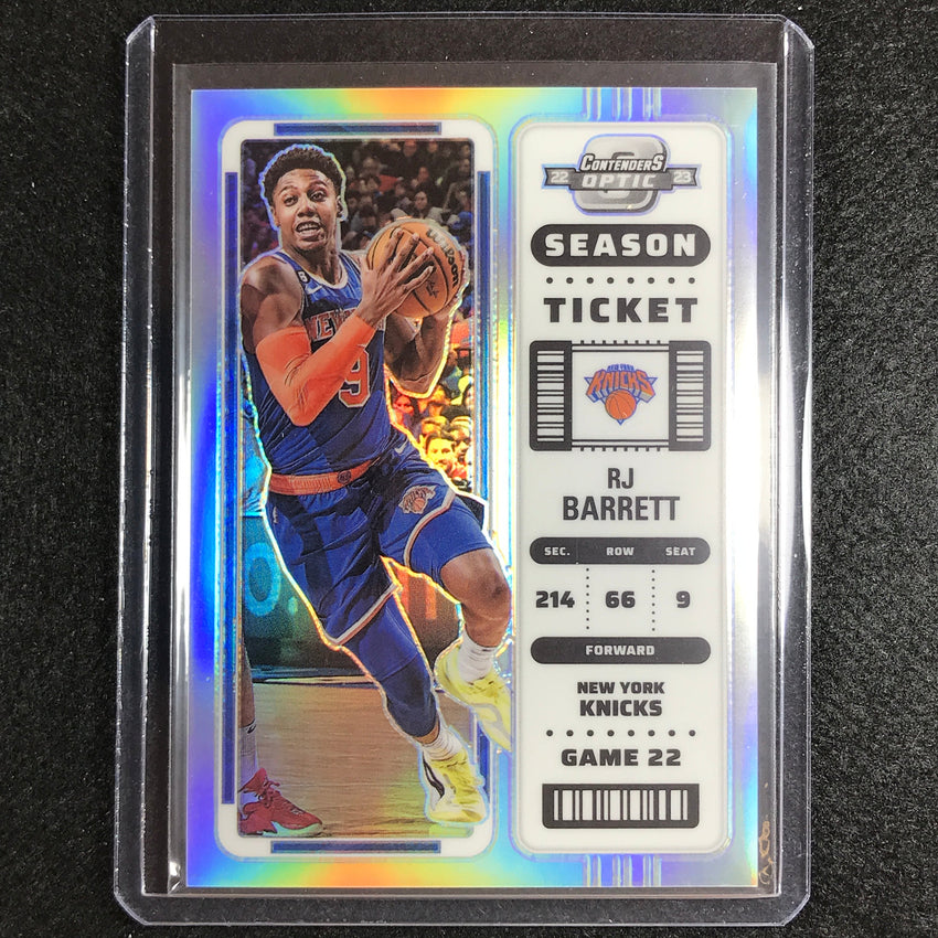 2022-23 Contenders Optic RJ BARRETT Season Ticket Silver Prizm #25