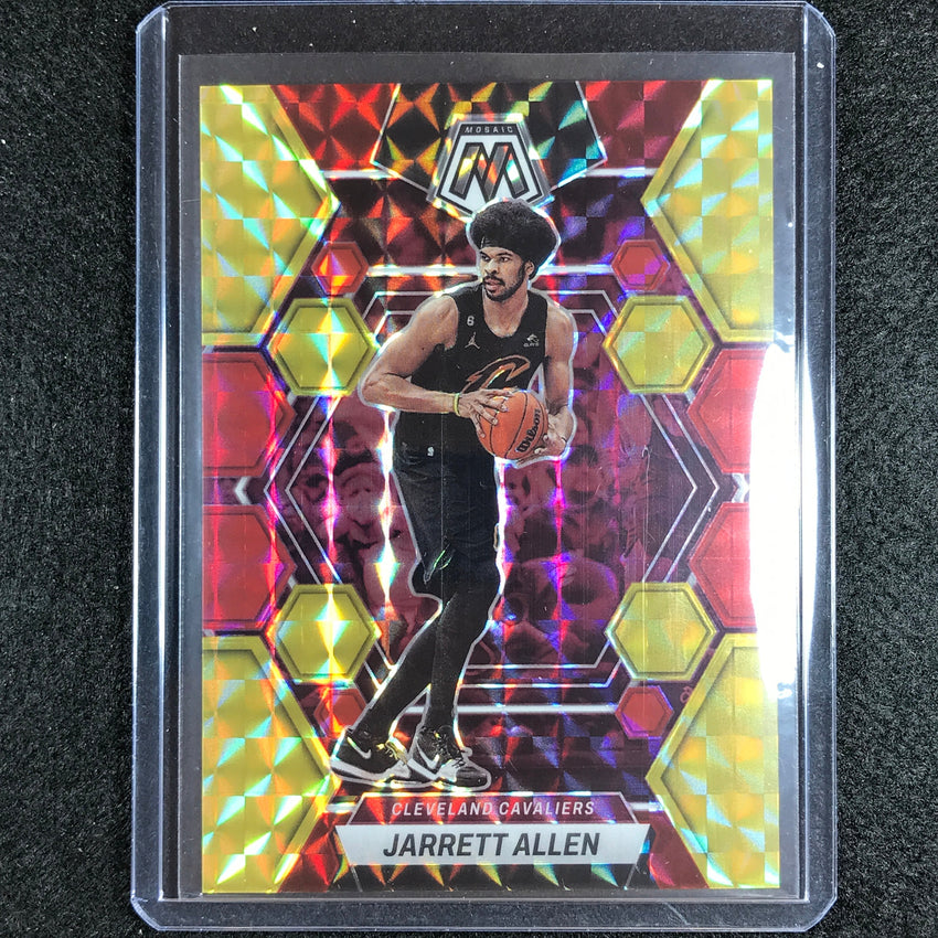 2022-23 Mosaic Jarrett Allen Choice Fusion Red And Yellow 17/88 No 176