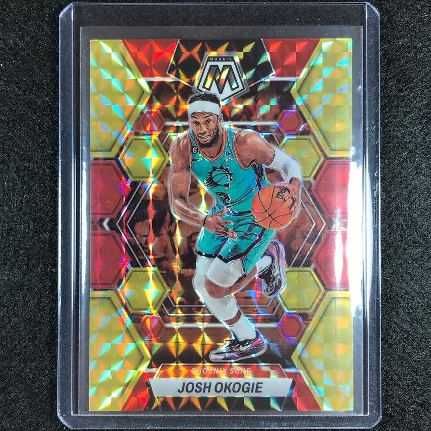 2022-23 Mosaic JOSH OKOGIE Choice Fusion Red and Yellow 38/88 #180