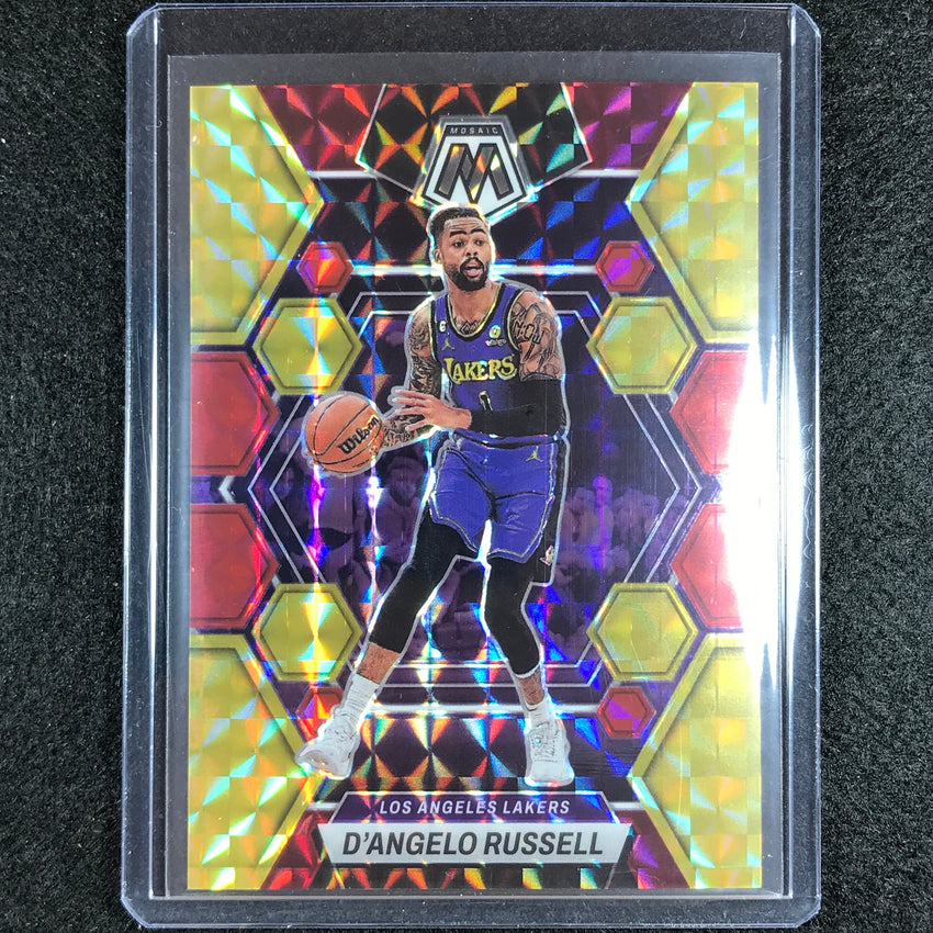 2022-23 Mosaic Dangelo Russell Choice Fusion Red And Yellow 45/88 No 190