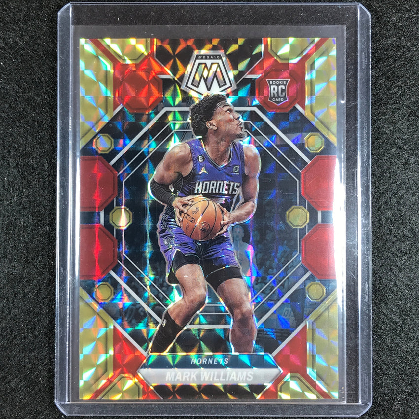 2022-23 Mosaic Mark Williams Rookie Choice Fusion Red And Yellow 87/88 No 230
