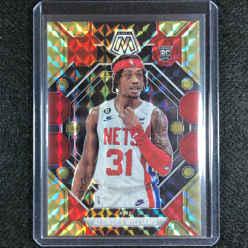 2022-23 Mosaic ALONDES WILLIAMS Rookie Choice Fusion Red and Yellow 68/88 #235