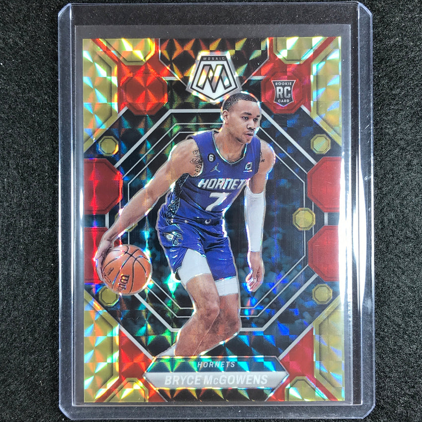 2022-23 Mosaic Bryce Mcgowens Rookie Choice Fusion Red And Yellow 88/88 No 242
