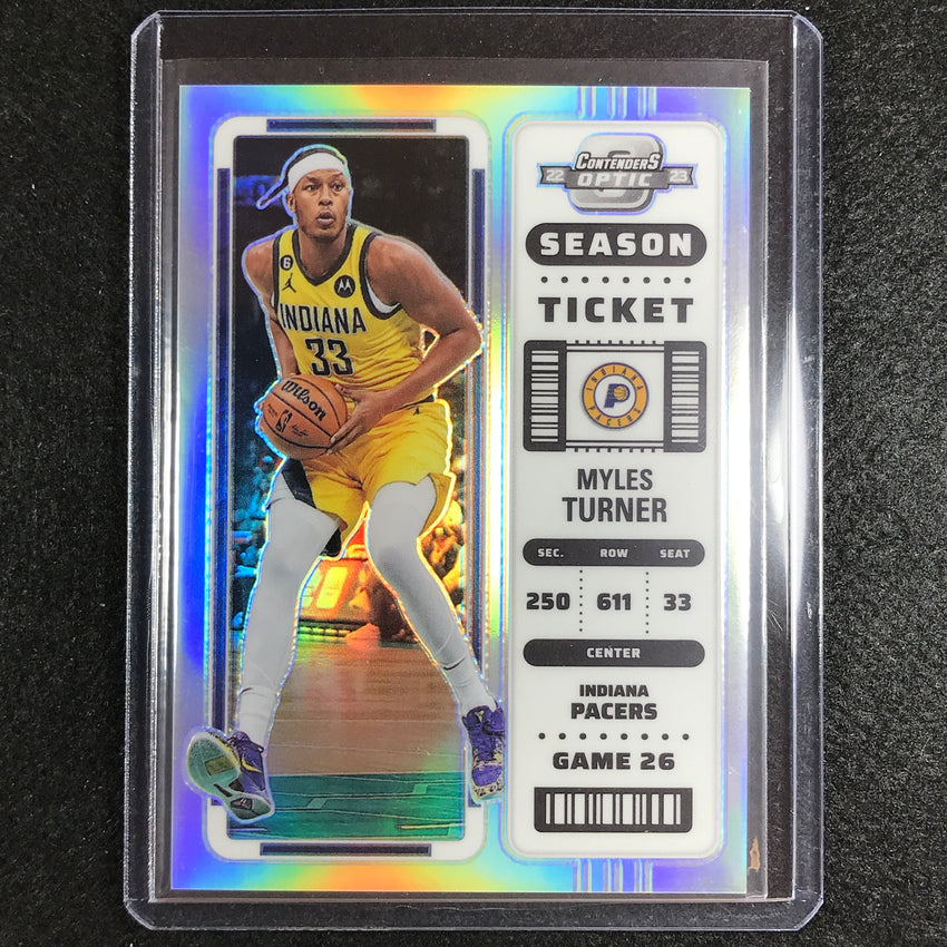 2022-23 Contenders Optic MYLES TURNER Season Ticket Silver Prizm #33