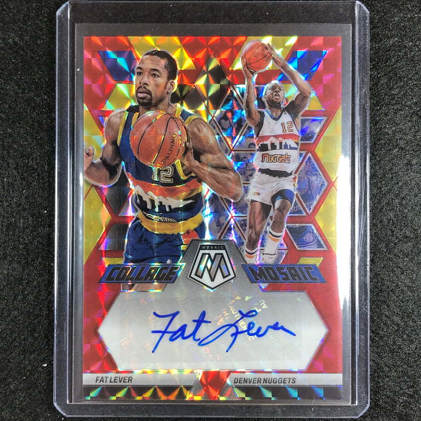 2022-23 Mosaic Fat Lever Collage Choice Red And Yellow Auto No Fat