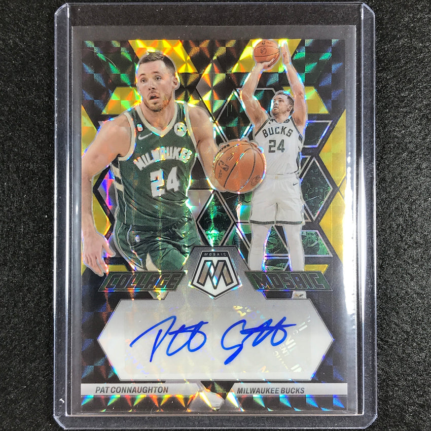 2022-23 Mosaic Pat Connaughton Collage Mosaic Choice Black Gold Auto 1/8
