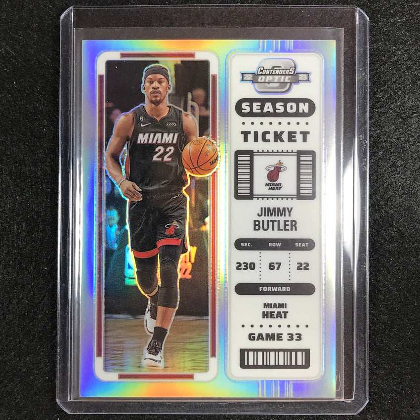 2022-23 Contenders Optic Jimmy Butler Season Ticket Silver Prizm No 46