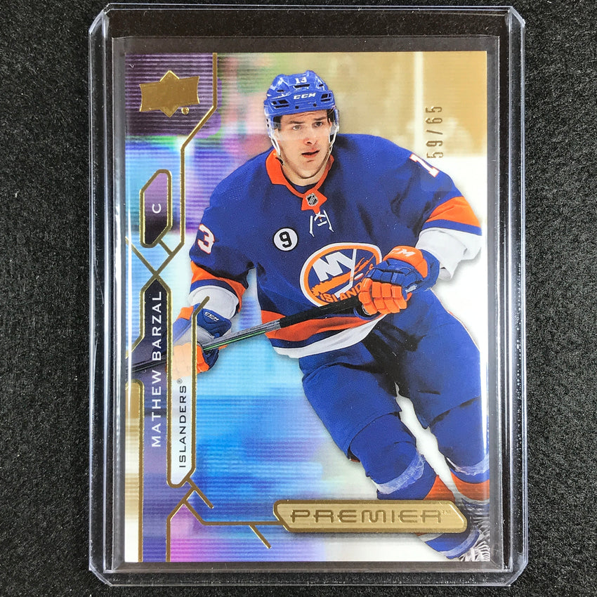 2021-22 Premier Nhl Mathew Barzal Veteran Base Gold 59/65