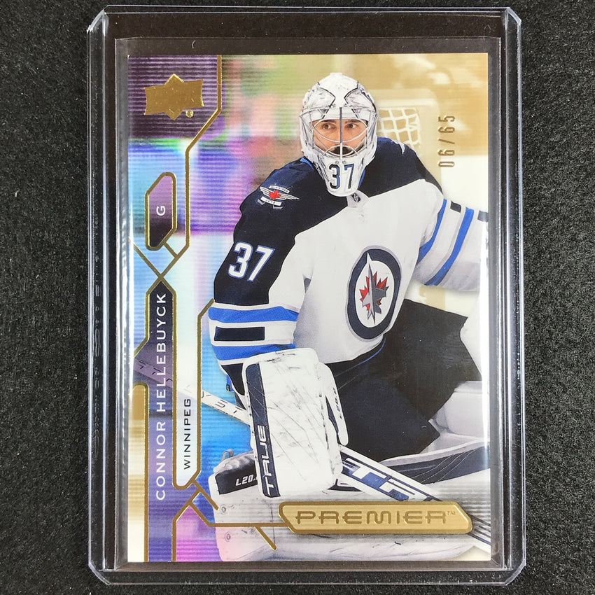 2021-22 Premier Nhl Connor Hellebuyck Veteran Base Gold 6/65